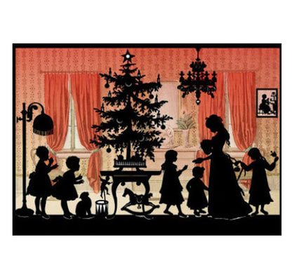 Miniature Silhouette Advent Calendar Card