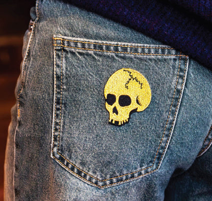 Iron on Patch: Gold Skull