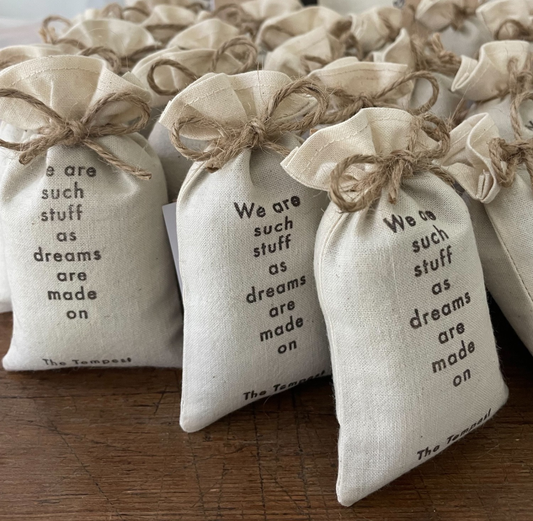 Small Lavender Sack: The Tempest - We Are Such Stuff
