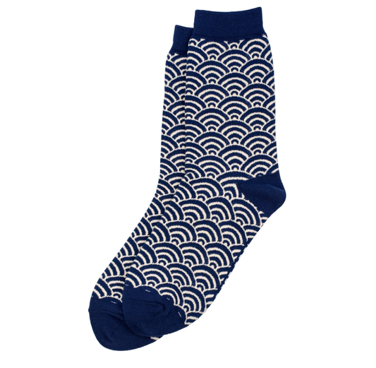 Socks: Wave (Navy)