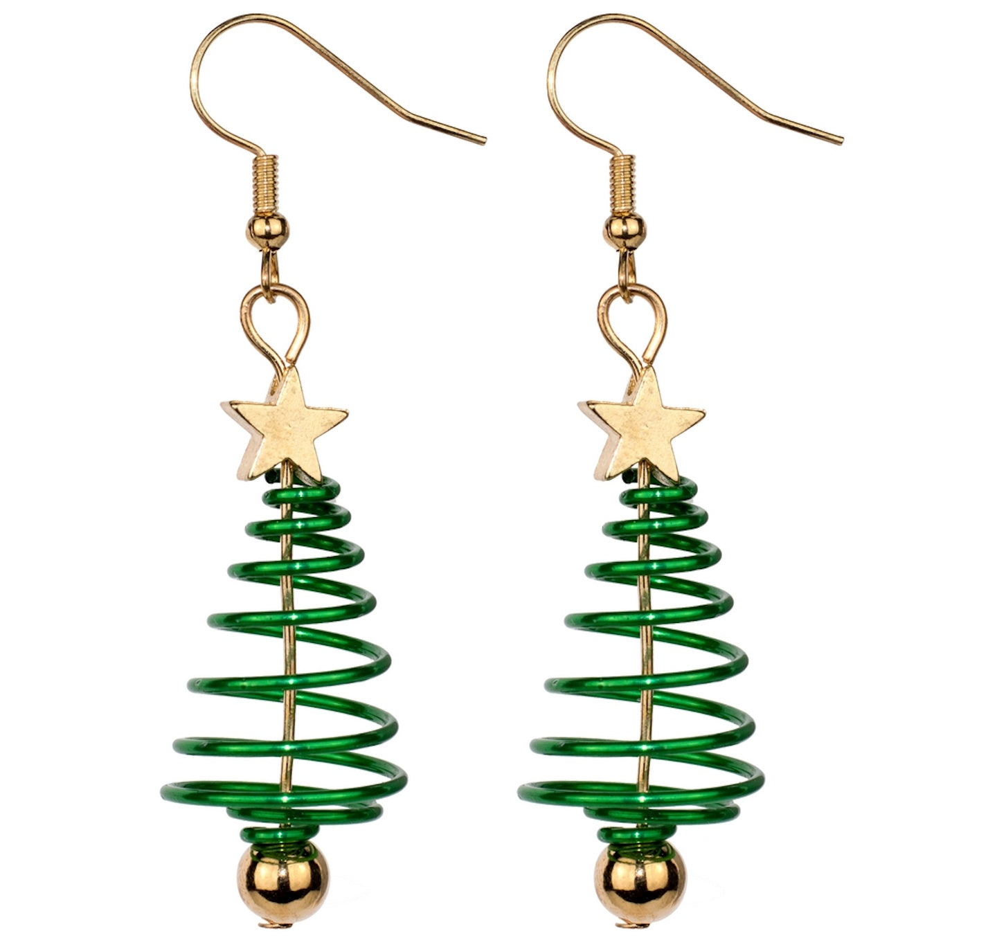 Earrings: Spiral Christmas Tree