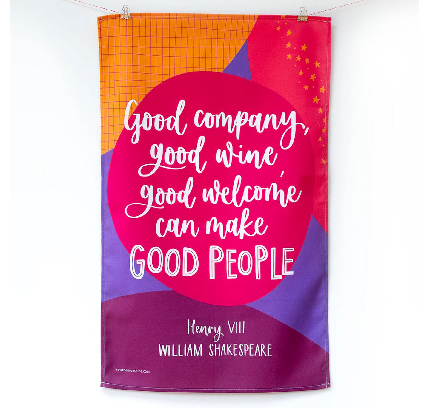 Tea Towel: Good Company, Good Wine, Good Welcome