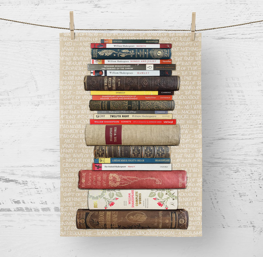 Tea Towel: Shakespeare Plays and Sonnets