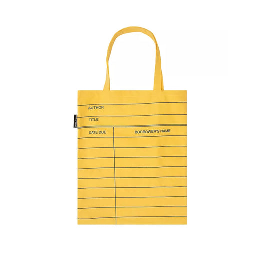 Tote Bag: Library Card (Light Yellow)