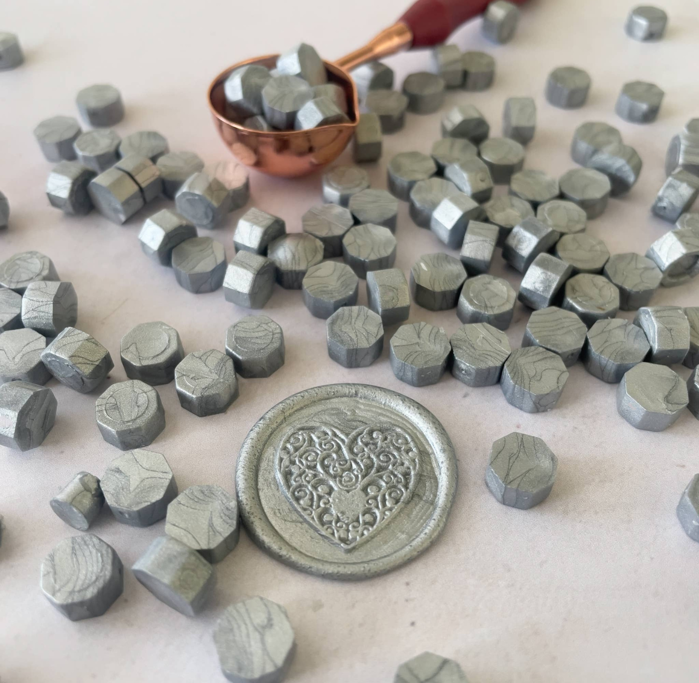 Wax Beads: Silver
