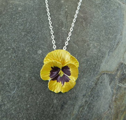 Necklace: Yellow Pansy
