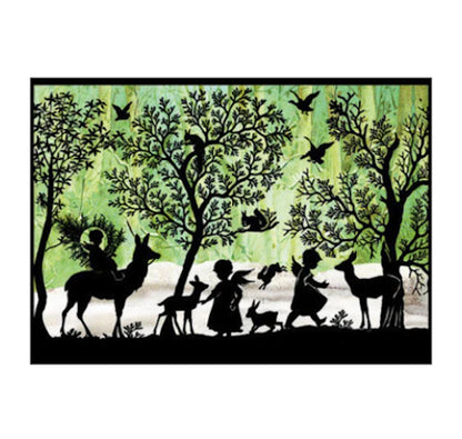 Miniature Silhouette Advent Calendar Card