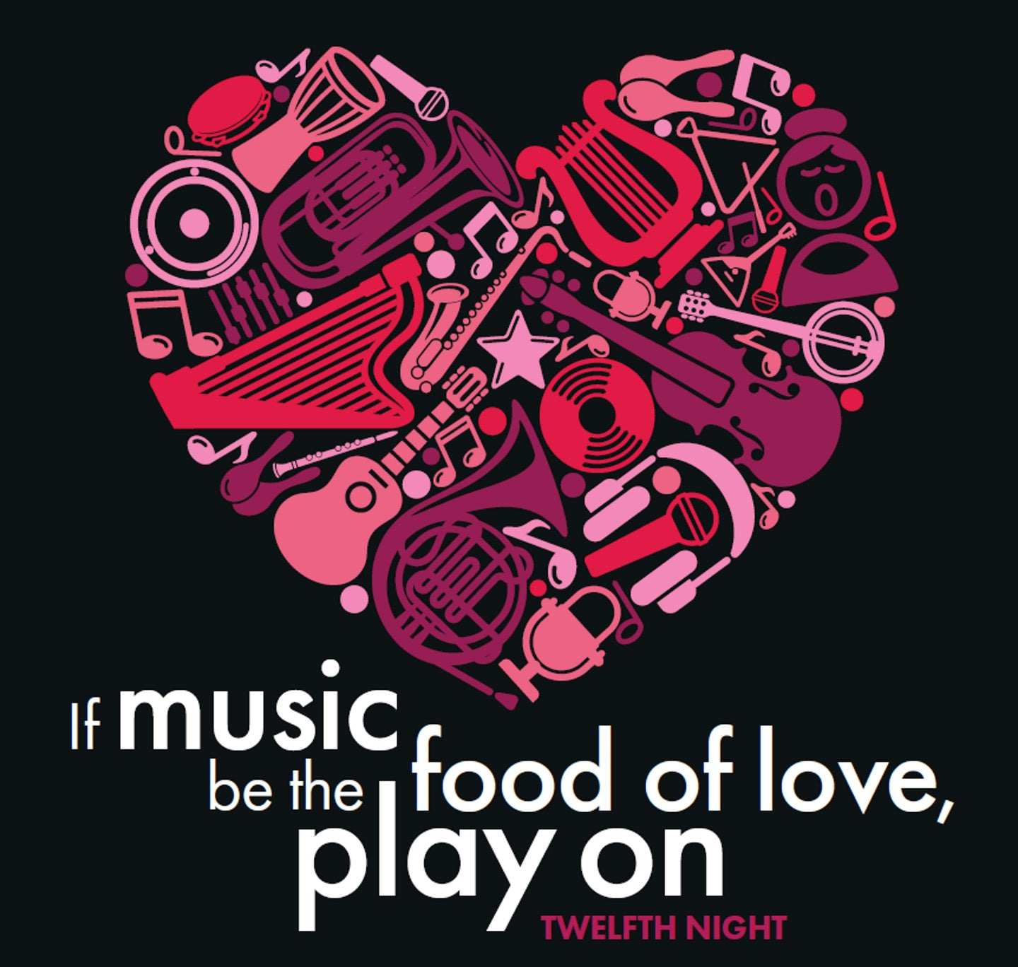 Greeting Card: If Music Be the Food of Love, Play On