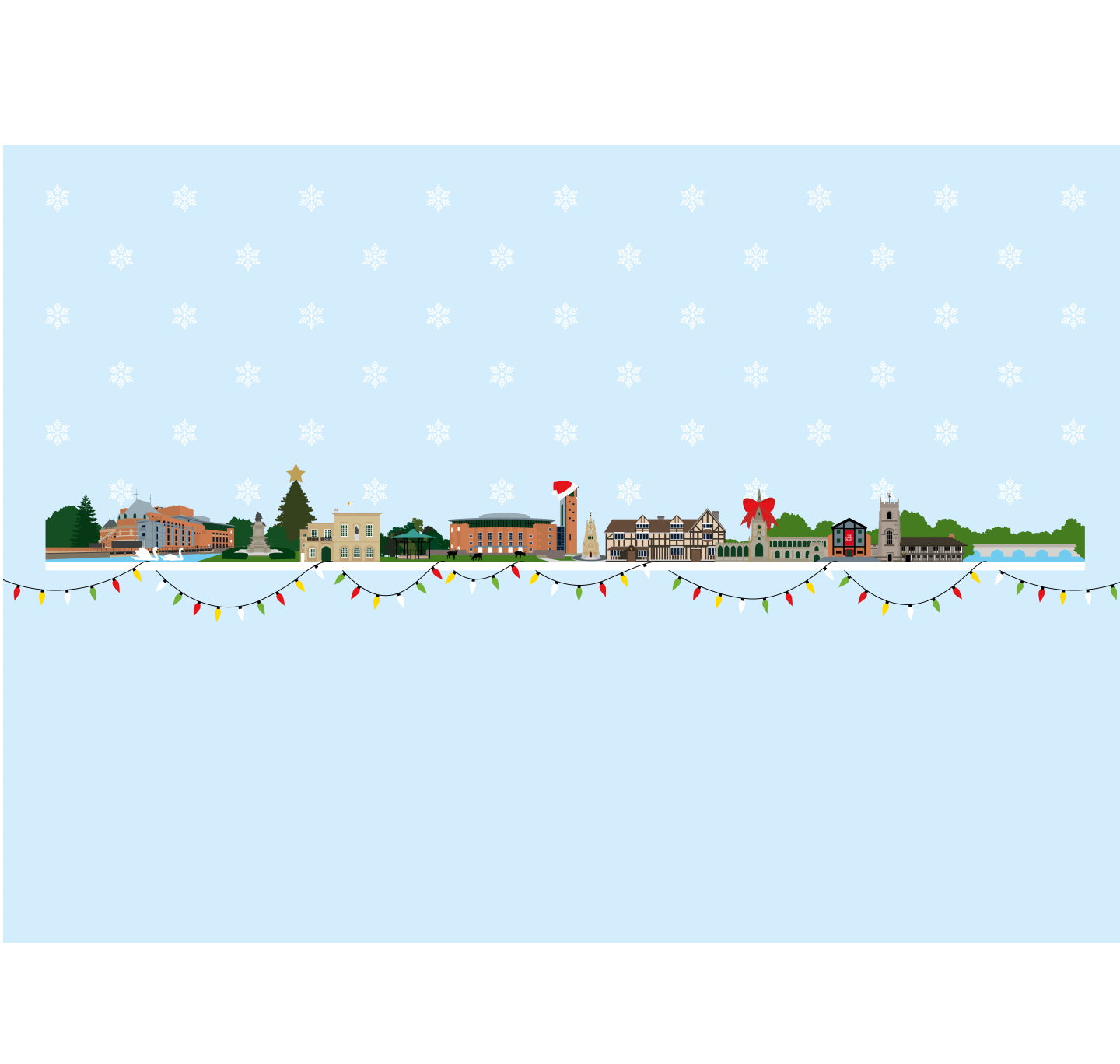 Christmas Card 6 Pack: Stratford Christmas Skyline