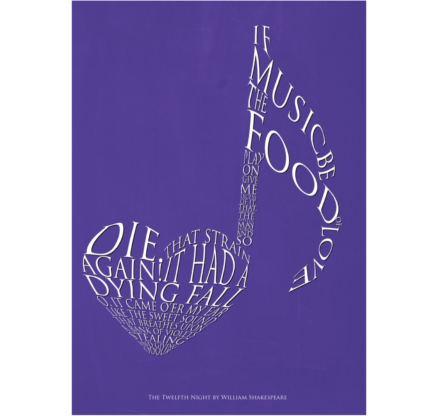 Greeting Card: Twelfth Night - If Music Be the Food of Love, Play On