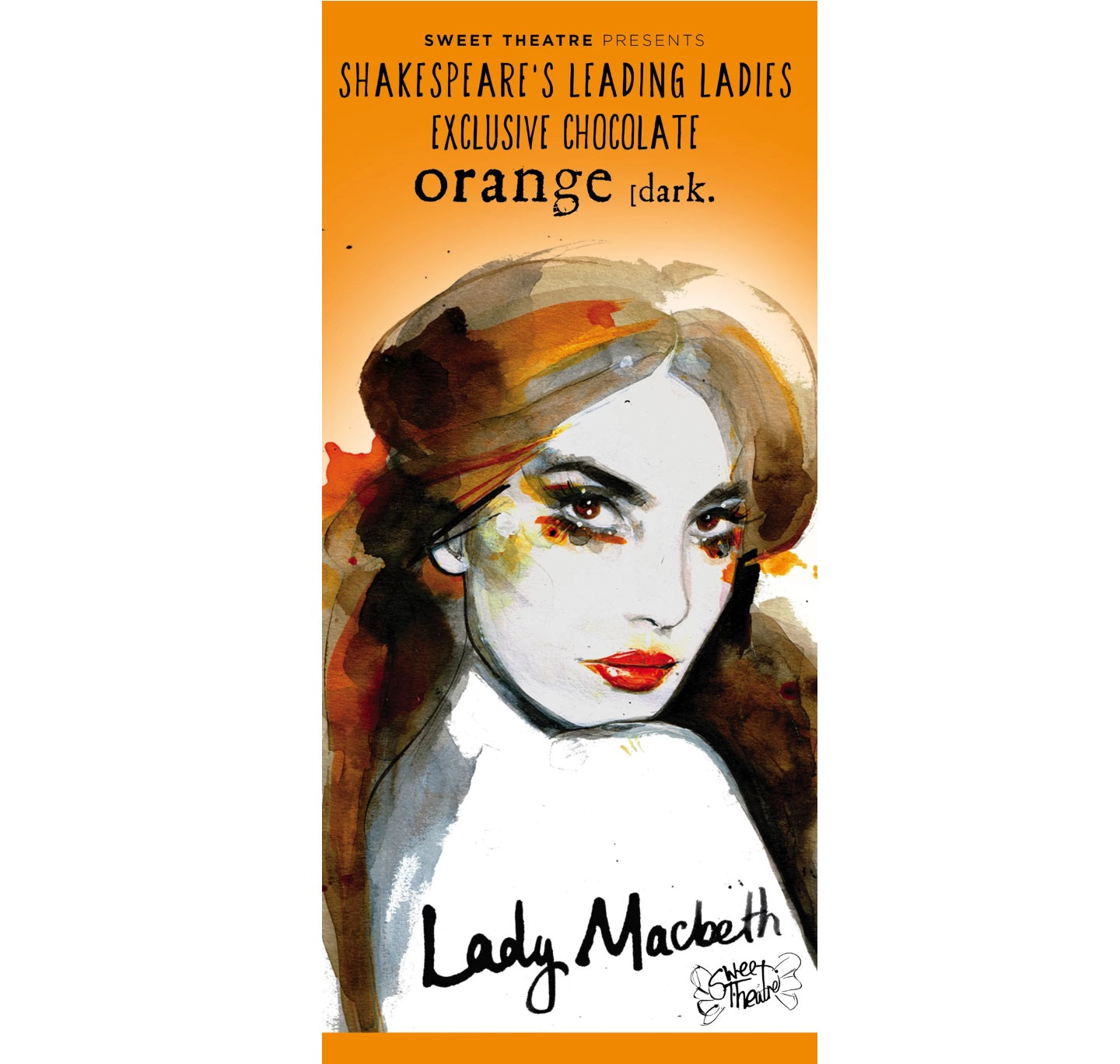 Sweet Theatre: Lady Macbeth Orange Dark Chocolate Bar